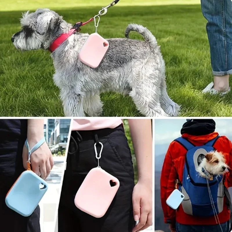 sunorchid Silicone Dog Treat Bag Pet Snack Bag Travel Portable Training Pet Walking Bag Food Reward Storage Bag Pet Supplies New