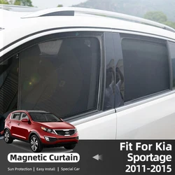 For Kia Sportage 3 SL 2011-2015 Magnetic Car Sunshade Shield Front Windshield Frame Curtain Rear Side Window Sun Shade Visor