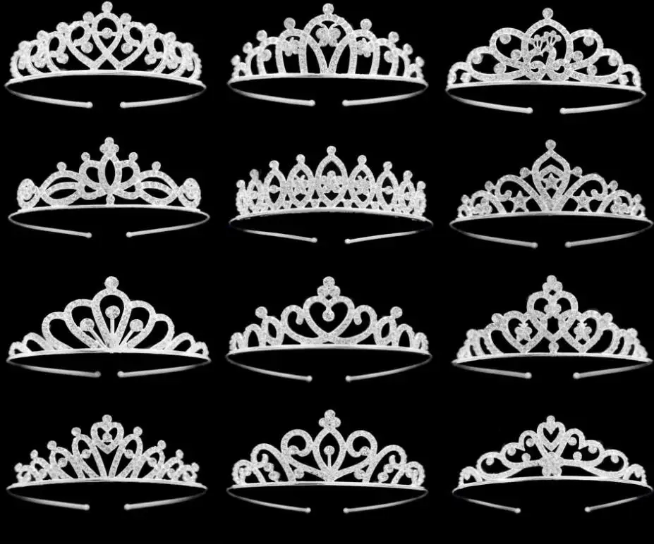 

30pcs/lot Silver Rhinestone Crown Crystal Tiara Princess Headband Cute Style Wedding Prom Birthday Party Favors