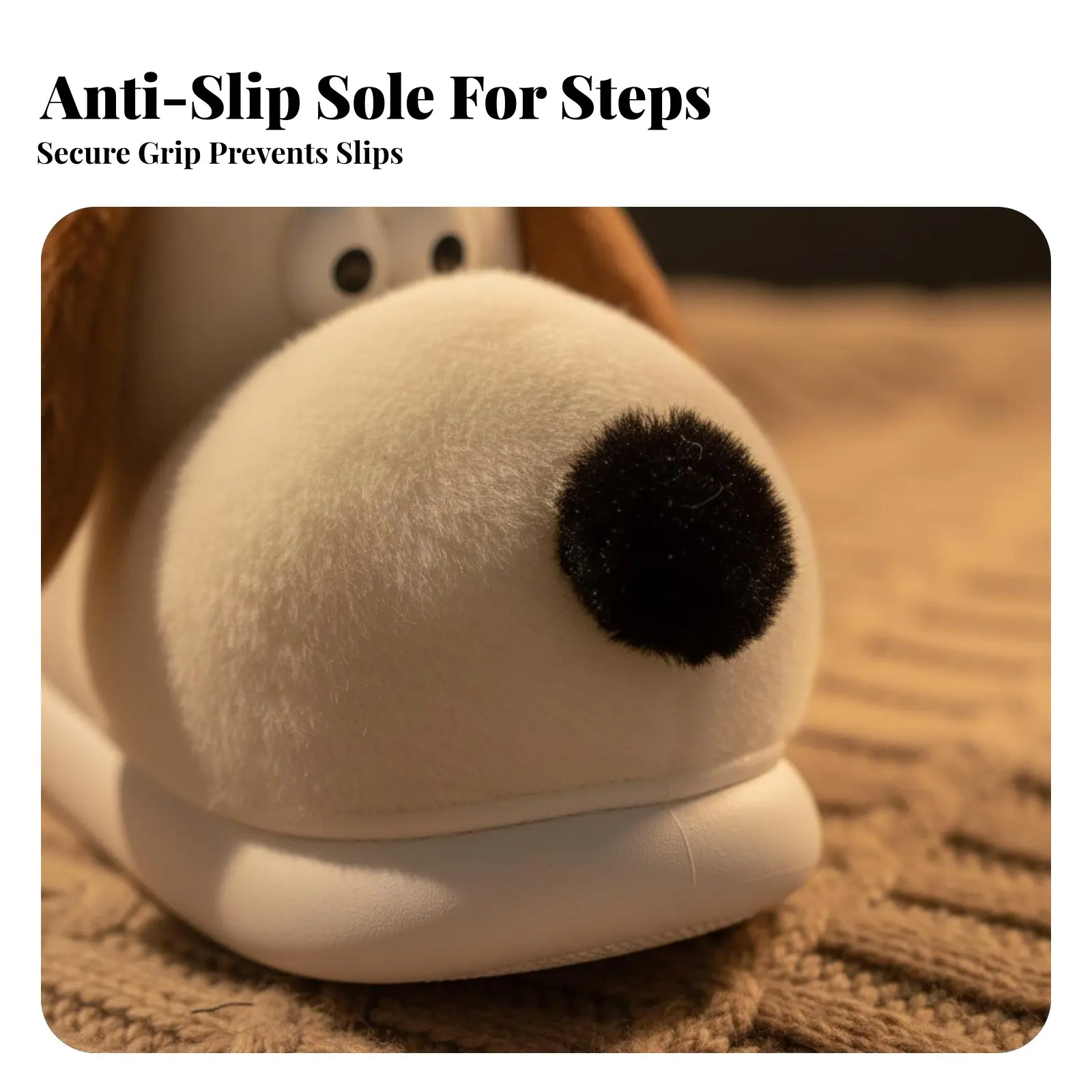 

Зимние тапочки-собачки с мультяшным дизайном, плюшевые, нескользящие, унисекс, для дома и улицы, теплые