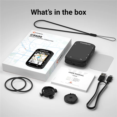 Велокомпьютер COOSPO CS600 с функциями GPS и Bluetooth — внешний вид товара