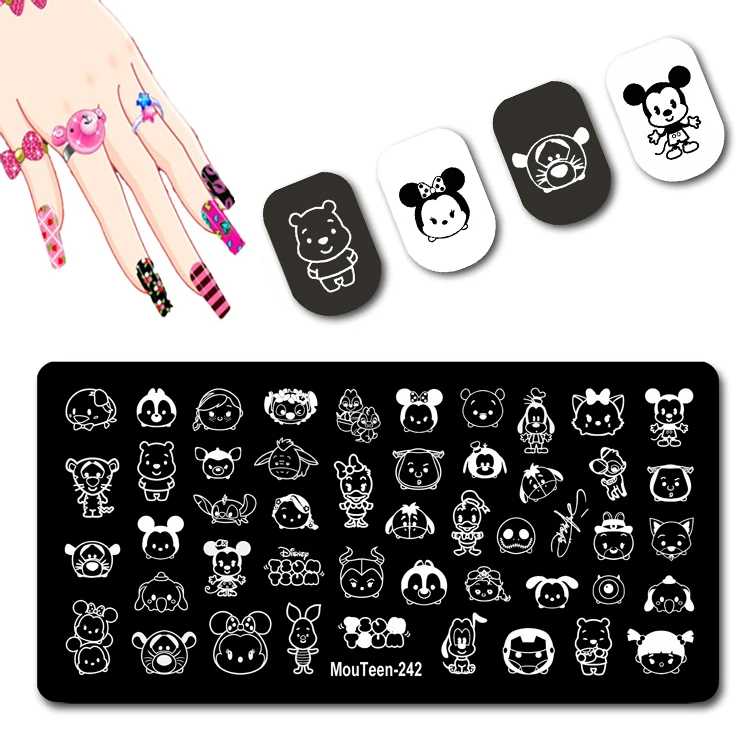 Comic Disney Pig Nail Stamping Plate Comic Disney Profile Picture Nail Stamp Plate Famous Cartoon Nail Art Stamp#242