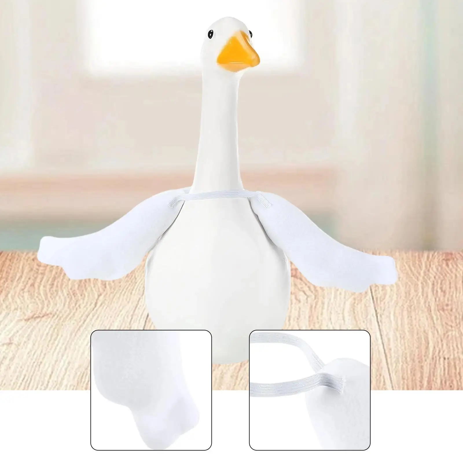 Adjustable Poseable Goose Wing for Porch Goose Outfit Lawn Decorative Bird for Patio Garden Display