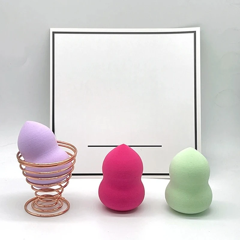 1個入りひょうたん型スポンジ化粧パフ、滑らかで美しいエッグ型、乾湿両用、女性用メイクアップファンデーション、超ソフトスポンジ、メイクアップツール