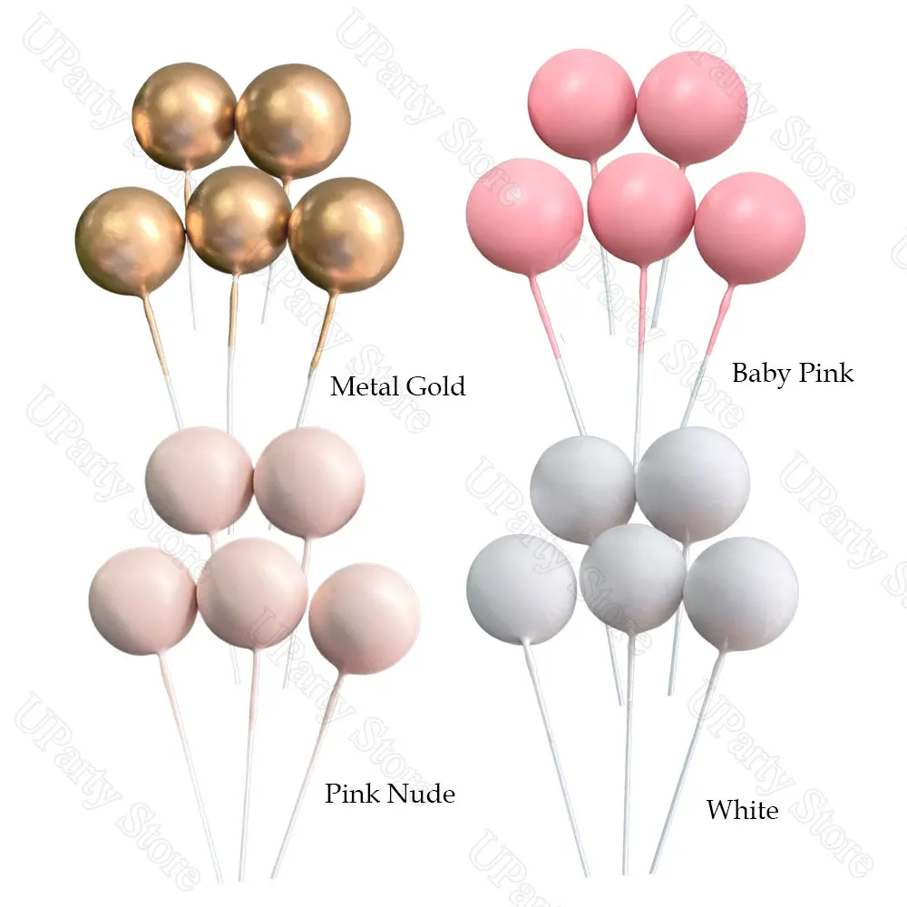 1 Set rosa Bären-Kuchenaufsätze, Boho-Regenbogen, nackte Baby-Rosa-Kugeln, Kuchendekorationen für Geburtstag, Taufe, Babyparty, Mitbringsel – Detail 6
