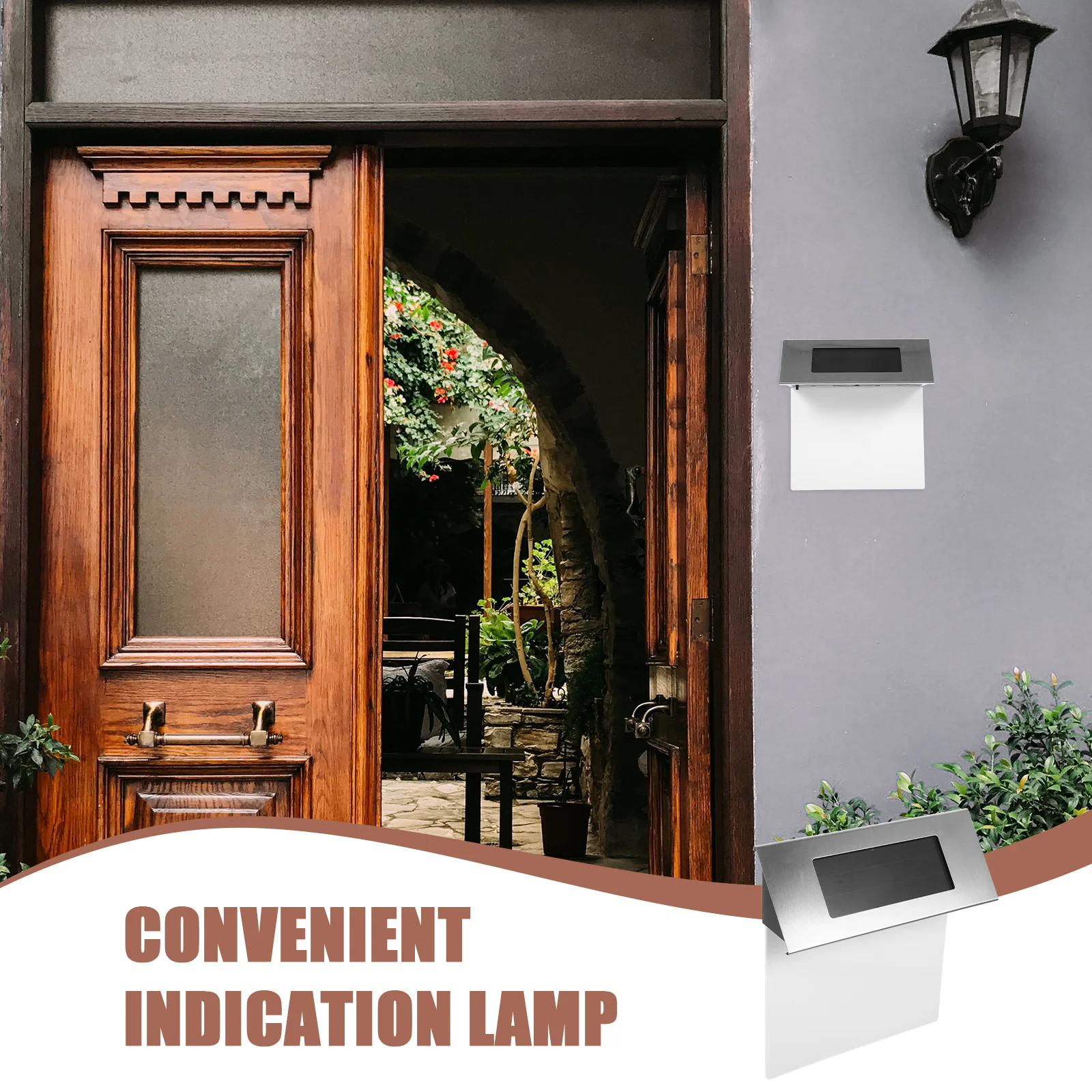 

Solar Number Light Stainless Steel Waterproof Led Outdoor Address Sign For Home Decoration Courtyard Wall Lamp