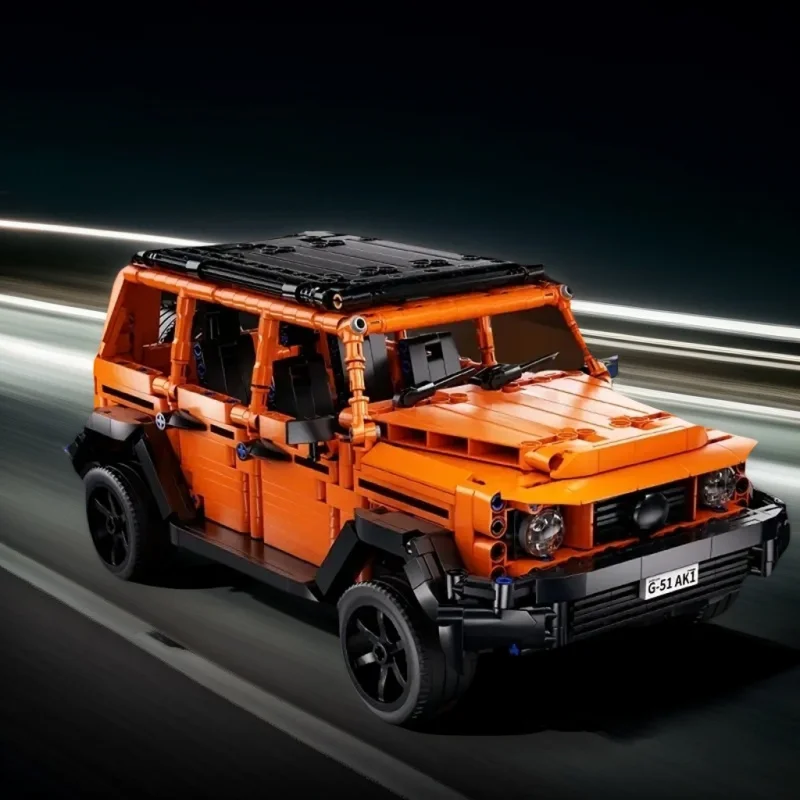 

Orange Off-road Vehicle Building Blocks Set, Suitable for 14+, Educational Technic Assembled Model, Home Decoration & Gift