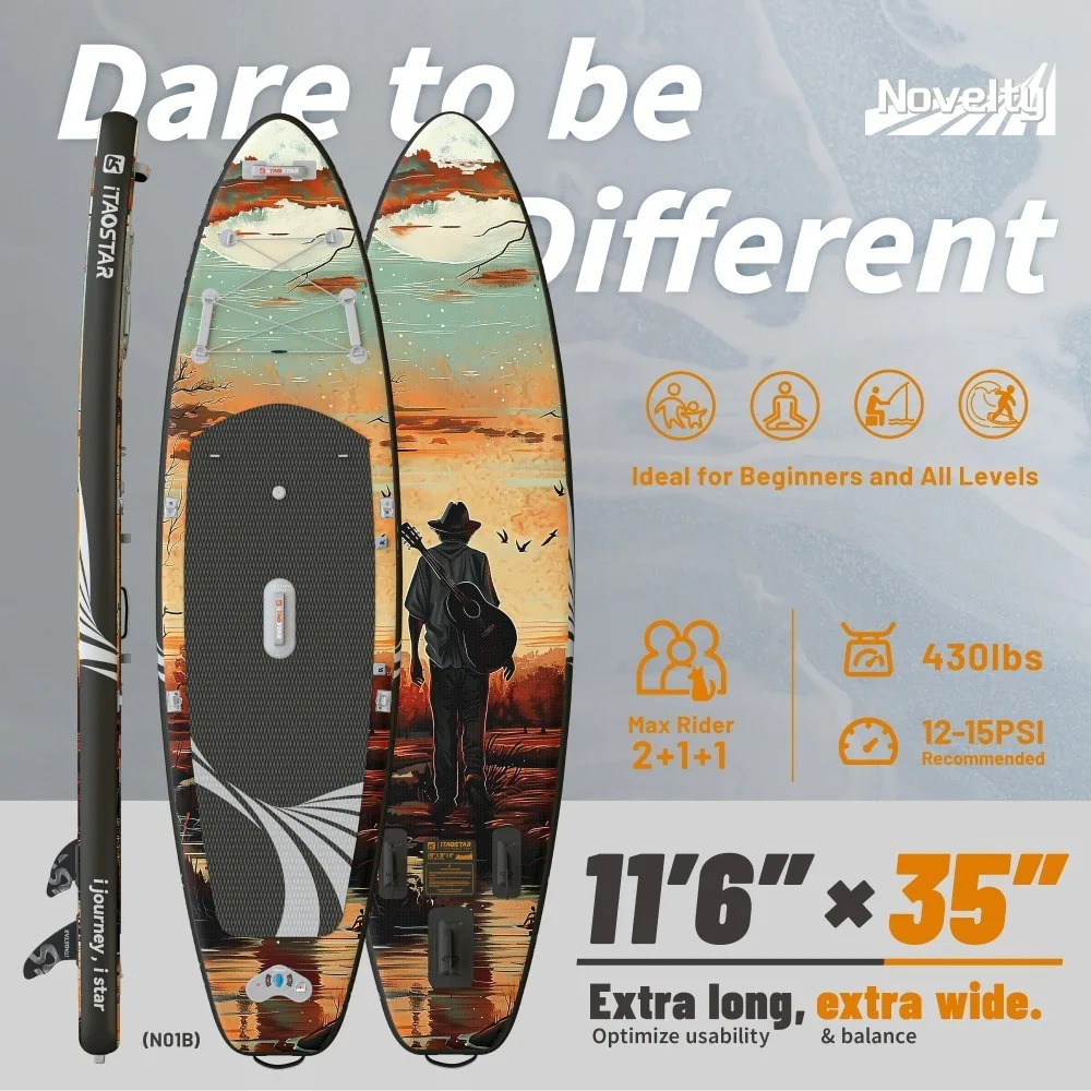 팽창식 펄프 보드 N01B 11'6"x35"x6" 제조업체 맞춤형 스탠딩 팽창식 수상 서핑보드 팽창식 SUP 패들보드
