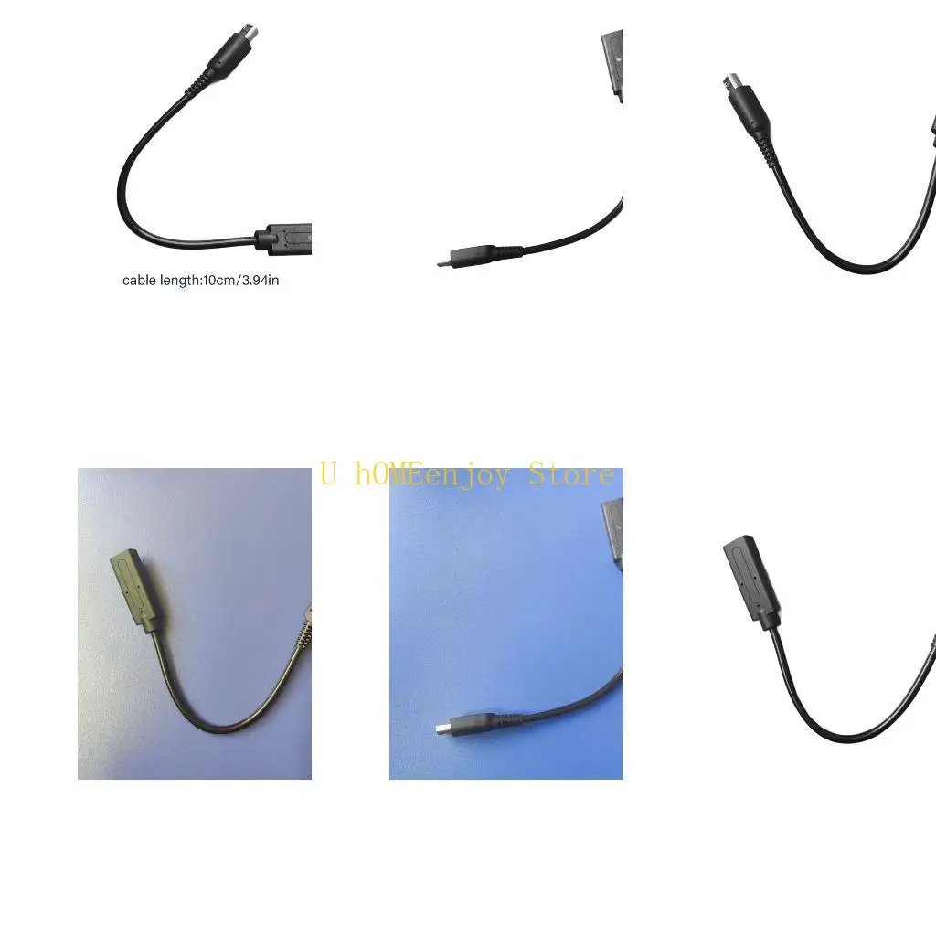 B0KF Rapid Charging Cable Short 10cm Length PVC Texture Suitable for Portability