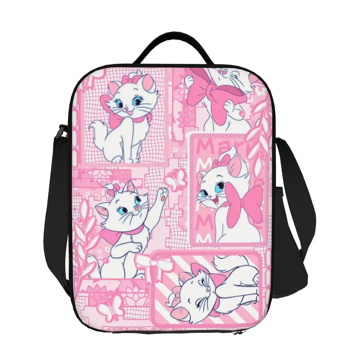 

Custom Cartoon Aristocats Animation Marie Cat Insulated Lunch Bags for Women Portable Cooler Thermal Food Bento Box Work Travel