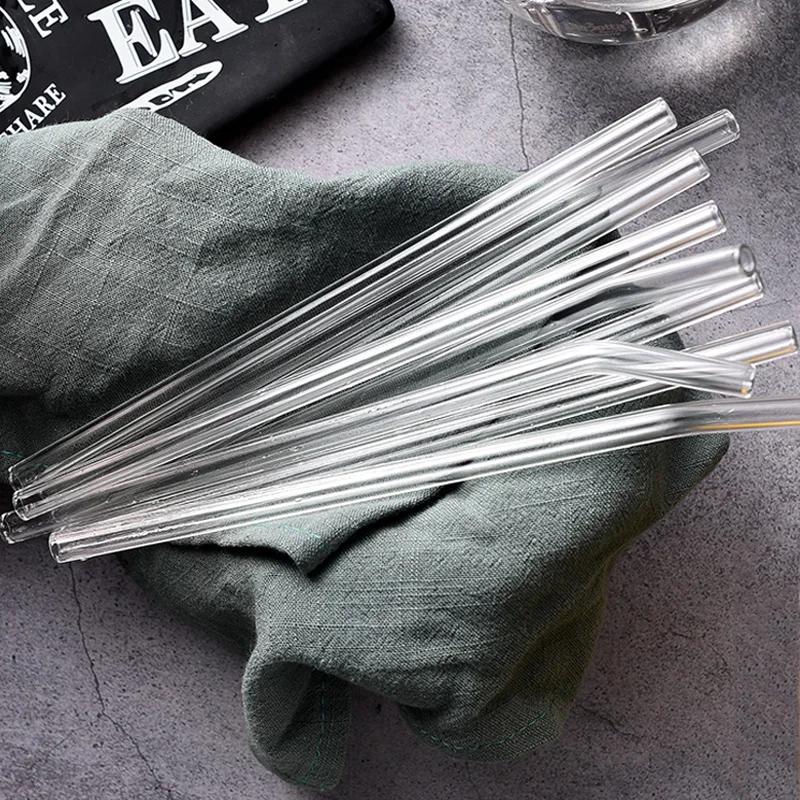 

8 шт. стеклянные соломинки, многоразовые соломинки для питья, сок, молоко, смузи, коктейльная соломинка, стеклянные трубки, соломинки с кисточками, аксессуары для домашнего бара