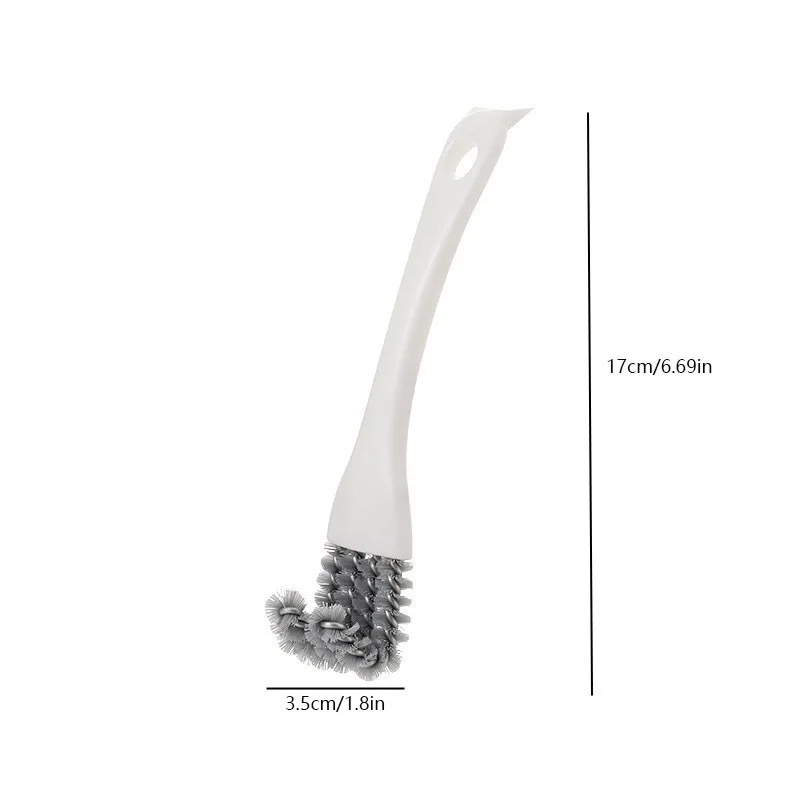 V Shape BBQ Grill Cleaning Brush with Scraper, Wire Bristle Oven Rack Grate Cleaner Brush Kitchen Stove Gap Cleaning Tool - view 3