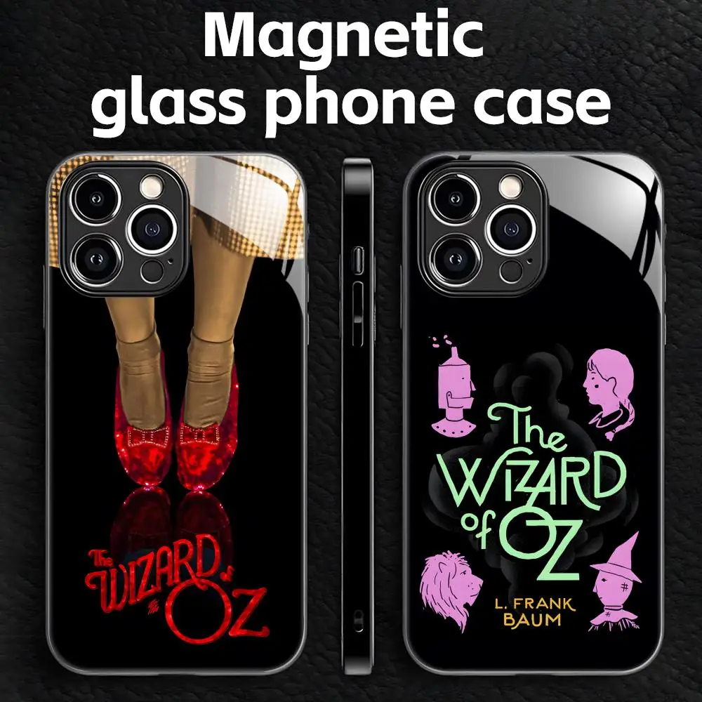 Étui de téléphone Le Magicien de Oz pour iPhone 17 16 15 14 13 12 11 X XR XS 8 Plus Mini Pro Max, coque magnétique en verre