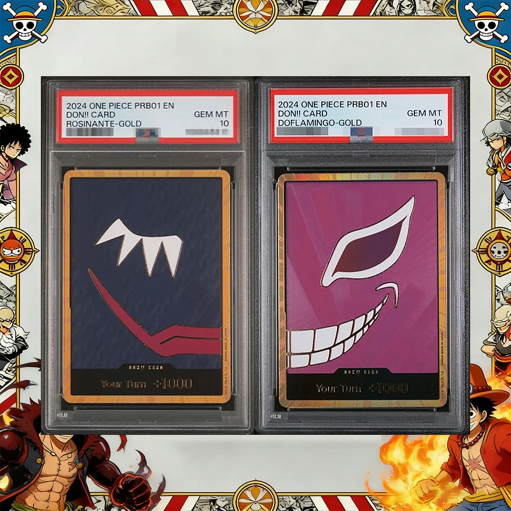

Anime OPCG Proxy Collectible Cards Don!! PBR01 EN Doflamingo Rosinante Gold Premium Graded Collectible Cards GEM-MT 10 Gift