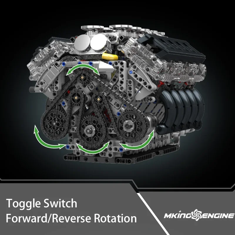 

Mould King 10250 Technical Car Engine Toys The Motorized LR Sport Car V10 Engine Building Block Brick Set Kids Christmas Gift