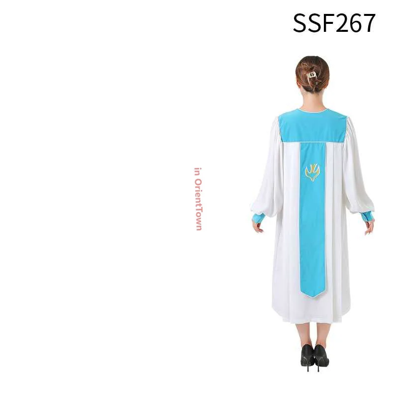 كريستيان جوقة فستان مُصمم حسب الطلب يسوع المخلصين فئة الخدمة موحدة الكنيسة الزفاف هينم ثوب المقدس رداء نون الملابس JT018
