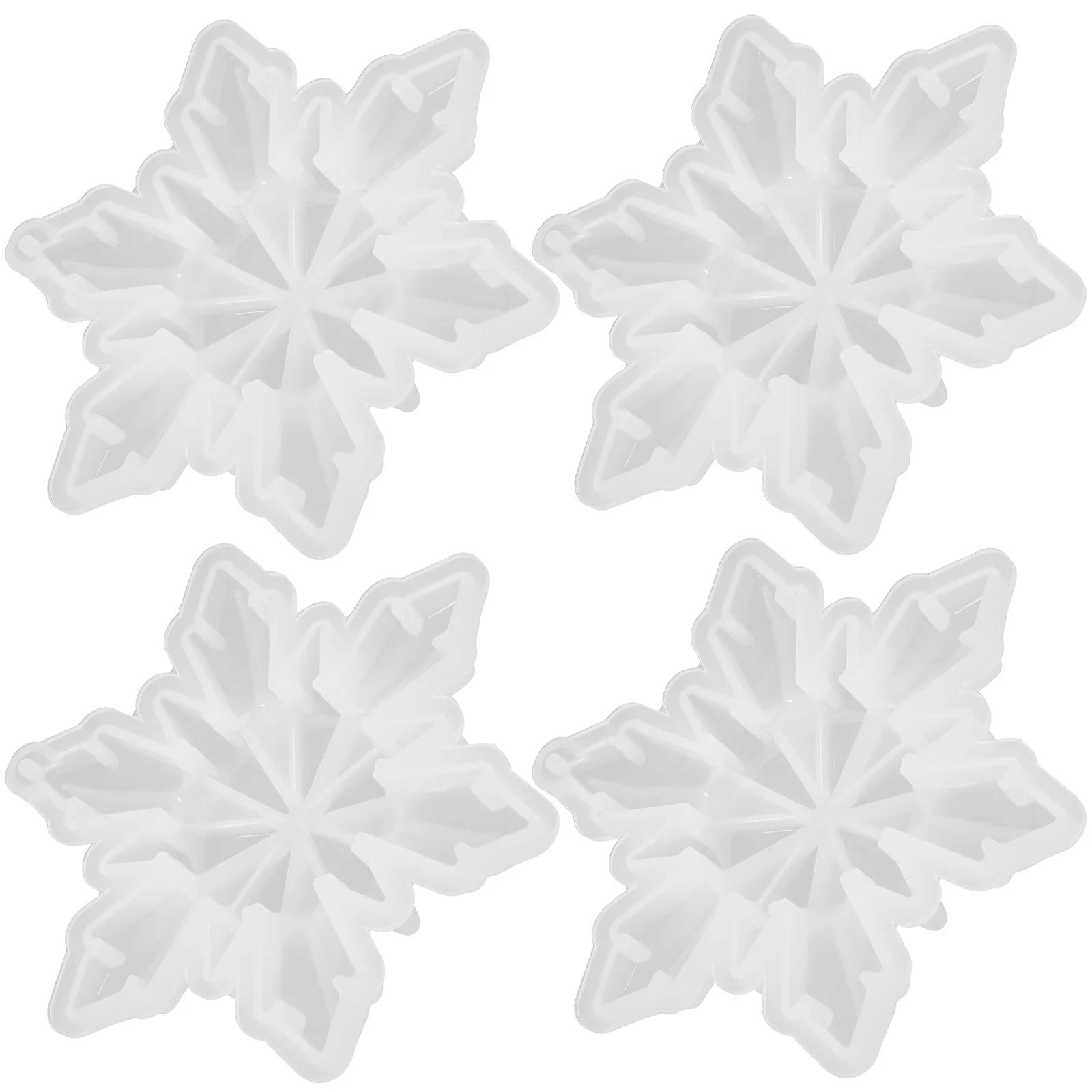 

4Pcs Snowflake Silicone Mold DIY Epoxy Resin Craft Christmas Decor Pendant Silicone Mold Snowflake Molds Christmas Decor Molds