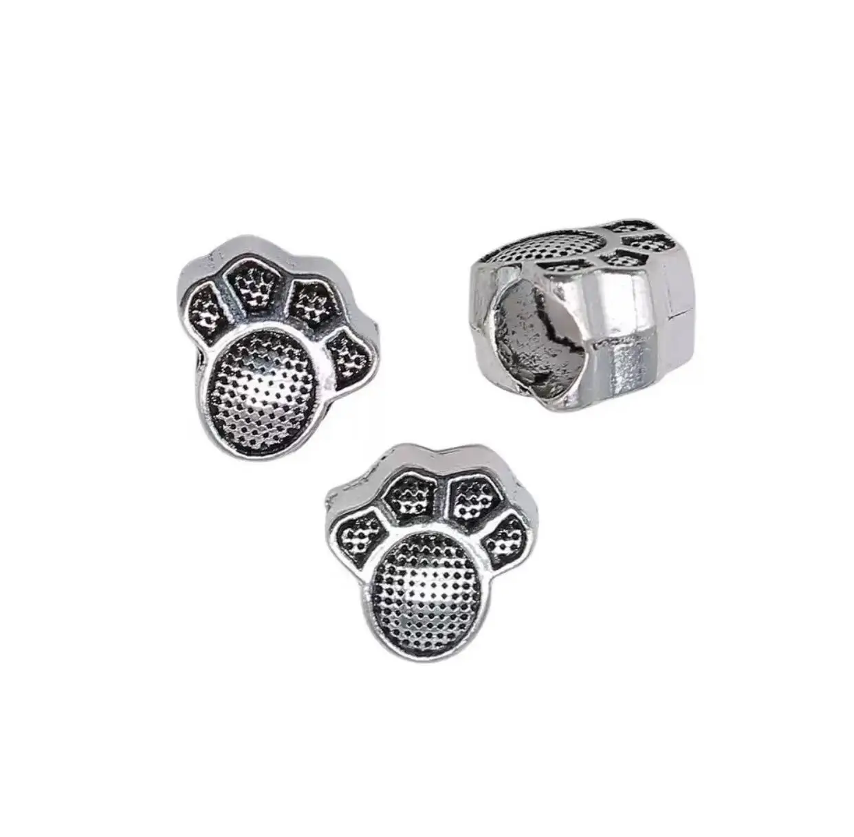 

20pcs 10*9mm ,hole 5.5mm Lovely claw design big hole spacer beads for jewelry handamde HW3108