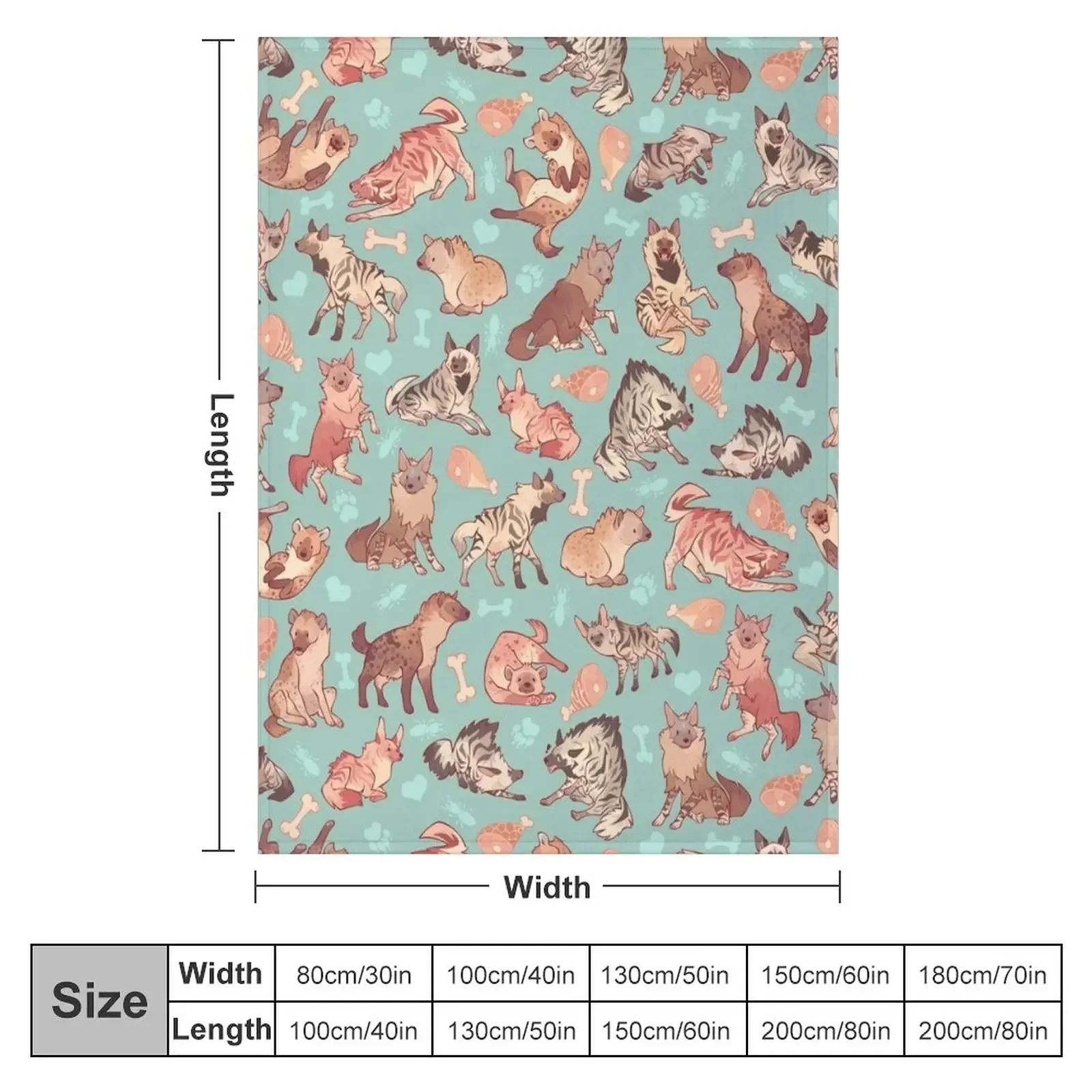 Hyenas in minty Throw Blanket valentine gift ideas blankets ands Blankets For Baby Blankets