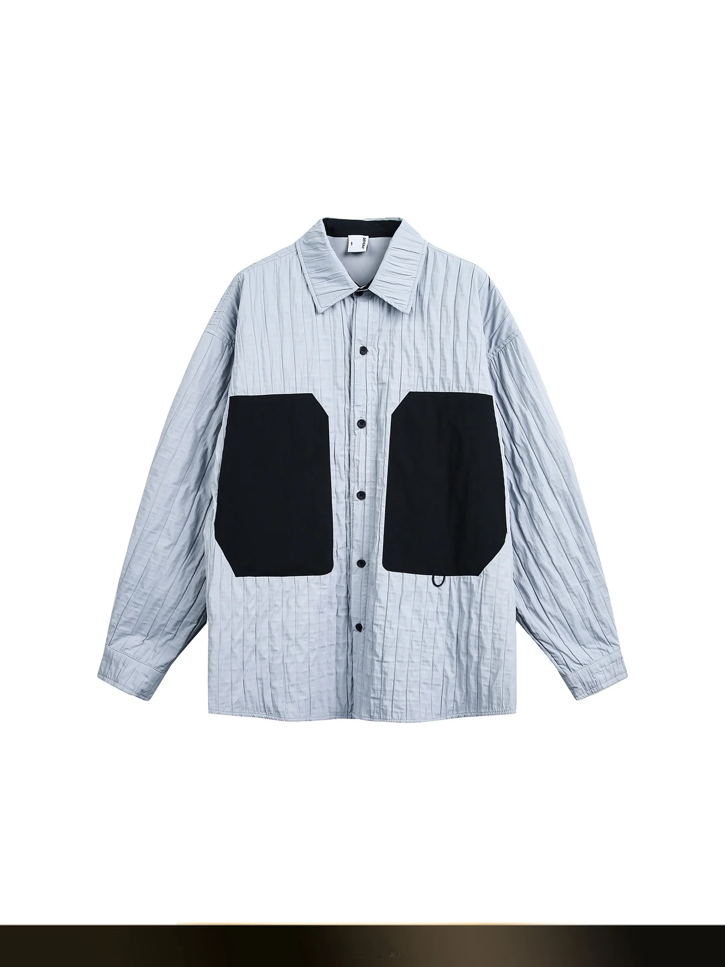 

Американская ретро-куртка с цветными блоками и большими карманами, повседневная рабочая куртка для пар, осенний сезон, свободный крой, полиэстер, нейлон