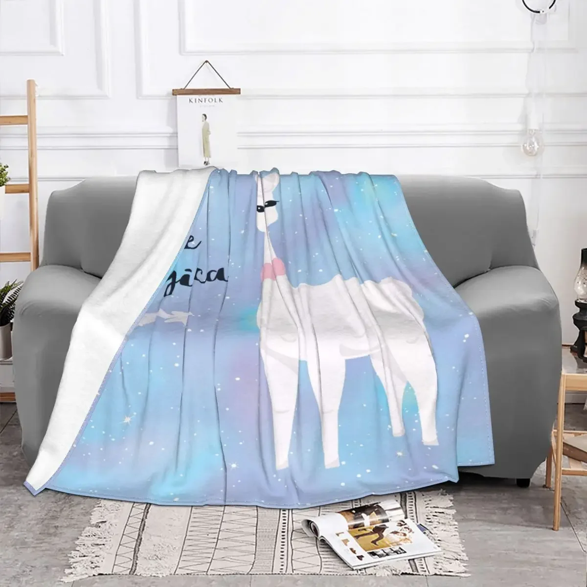 

Colorful Leuke Alpaca Baby Blankets Sofa Cover Fleece Printed Anime Wit Thin Portable Throw Blanket for Home Bedroom Bedspreads