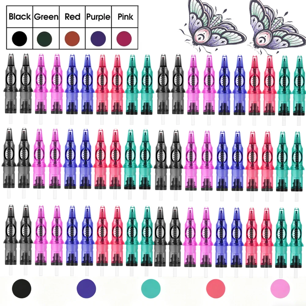 

5 шт., шариковая игла для картриджа для татуировки, игла для практики татуировки, ручка для татуировки, машина для начинающих, дизайн, принадлежности для рисования