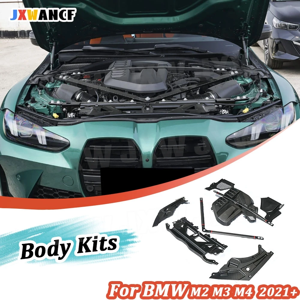 

JXWANCF Car Engine Upper Compartment Partition Panel for BMW M2 M3 M4 G87 G80 G81 G82 G83 2021+ Dry Carbon Fiber