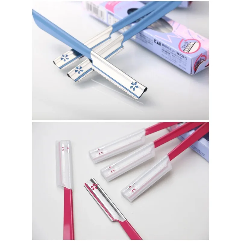 5 個の眉毛脱毛器セット女性用メイクアップ美容眉毛脱毛スタイリングツール鋼刃顔の眉毛カミソリトリマー