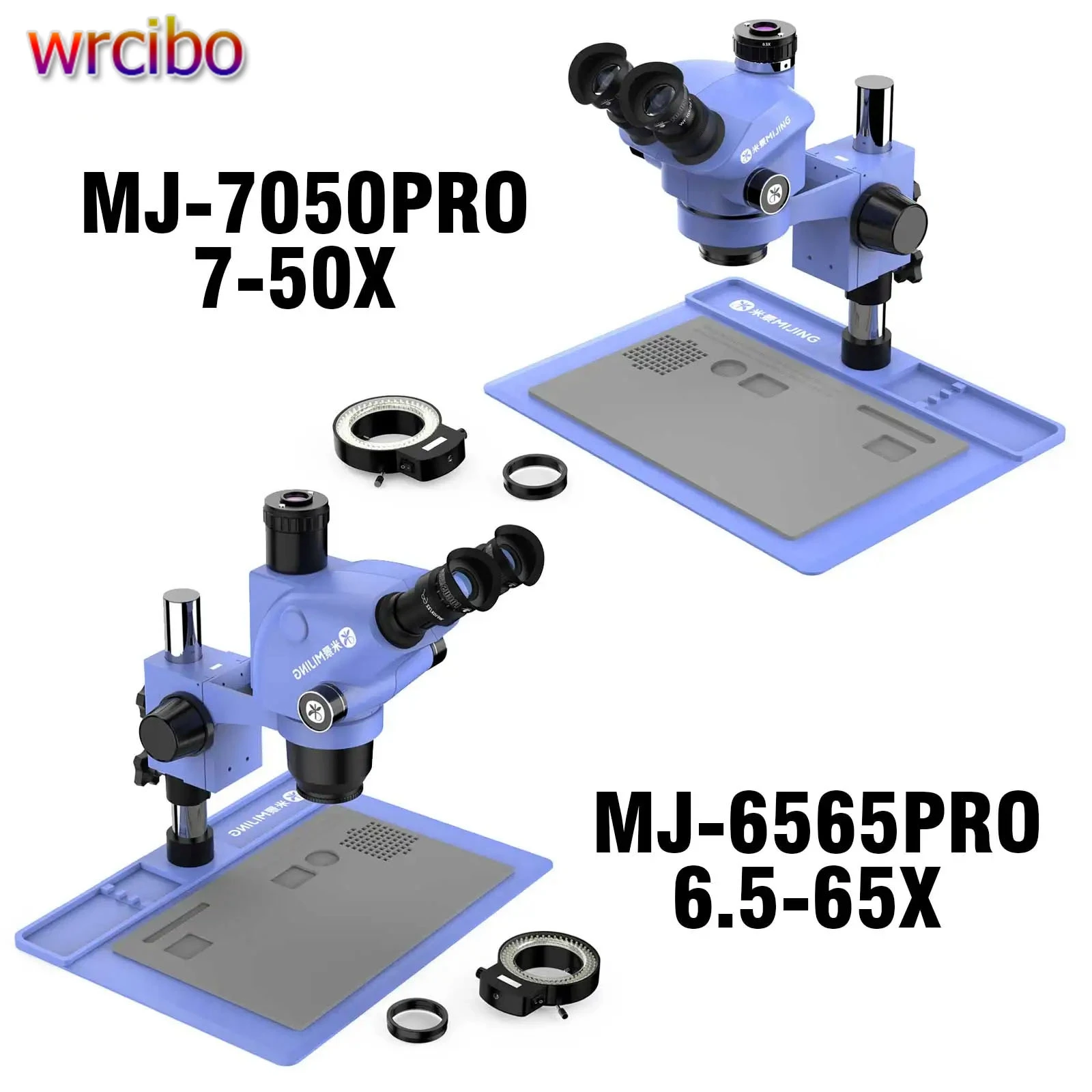 

MIJING 7050PRO 6565PRO 7-50X/6.5-65X Synchronous Zoom Trinocular Stereo Microscope Motherboard PCB IC Chip Soldering Tool Set