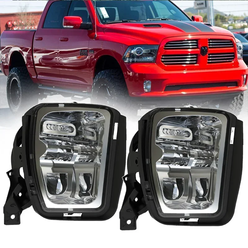 

1Pair For Dodge Ram 1500 Pickup 2013 2014 2015 2016 2017 Fog Lights 68104820AC LED Fog Lamp DRL Daytime Running Light Car Access