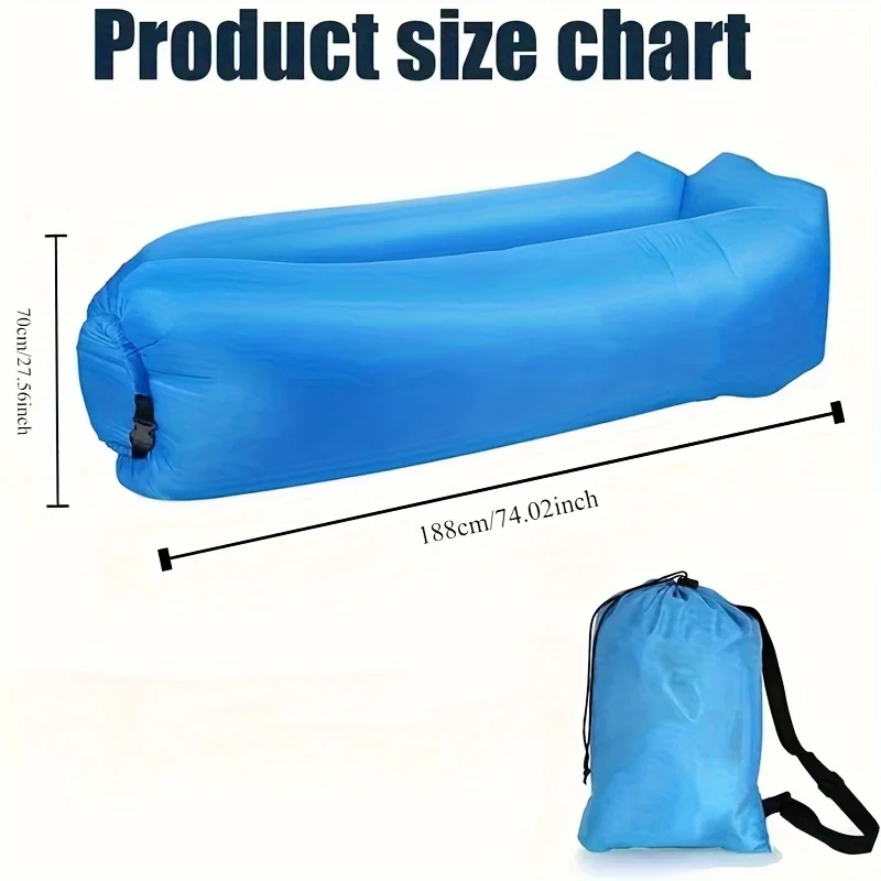 Inflatable Sofa Air Sofa Chair Portable Foldable Sleeping Bag WaterProof Couch Outdoor Camping Picnics Chairs Beach Accessories