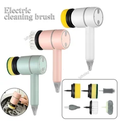 Electric Cleaning Brush Power Spin Scrubber Household Cleaning Brush Kitchen Dishwashing Bathroom Toilet Window Cleaning Tool