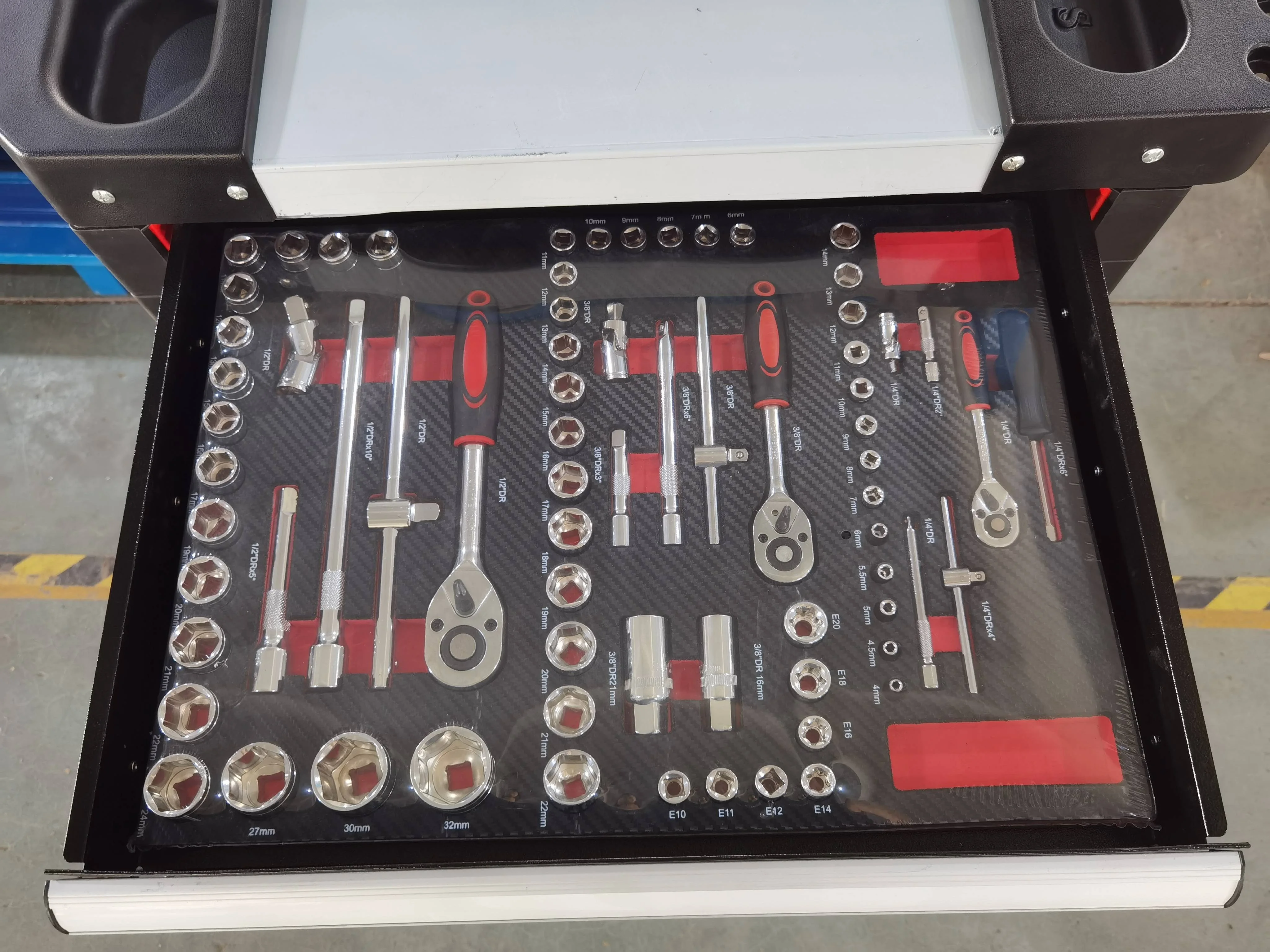 420 Pcs 7 Drawers Heavy Duty Workshop Metal Tool Trolley Garage Tool Cabinet/ Cart/ Chest Mechanic Tool Set Box Car