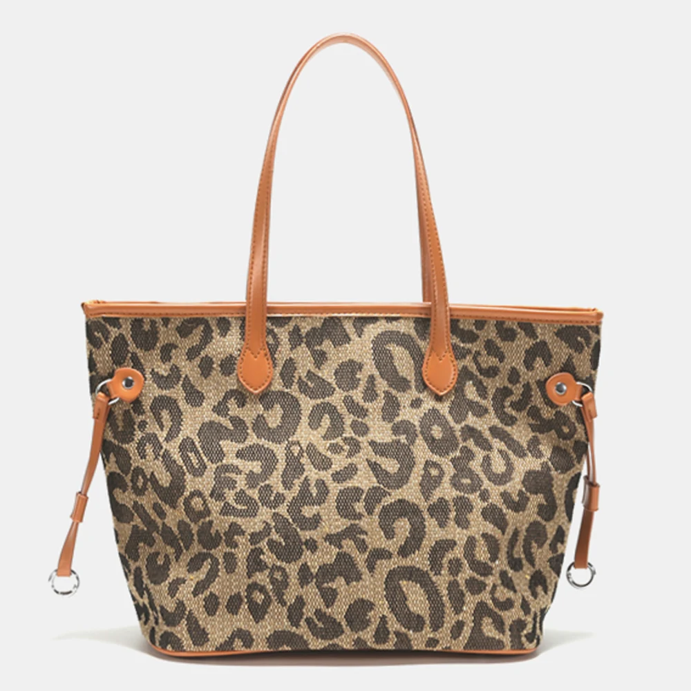 Leopard Tote Bag for Women Oversize Beach Bags Grocery & Picnic Shoulder Handbag with Pockets Leopard Print Gifts for Mom Cheeta