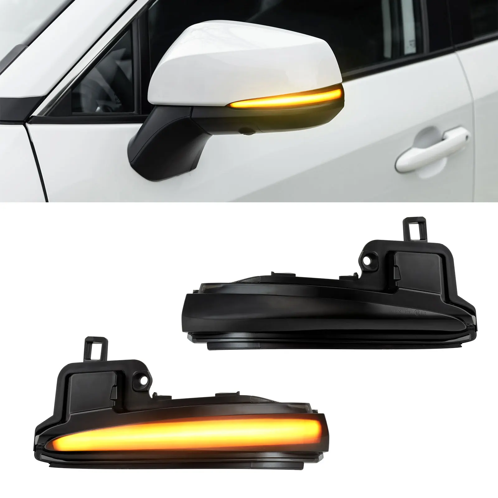 

2PCS LED Side Mirror Dynamic Turn Signal Lights Lamp For Toyota Tacoma 2016-2022 RAV4 XA50 2019-2022 Highlander XU70 2020-2022