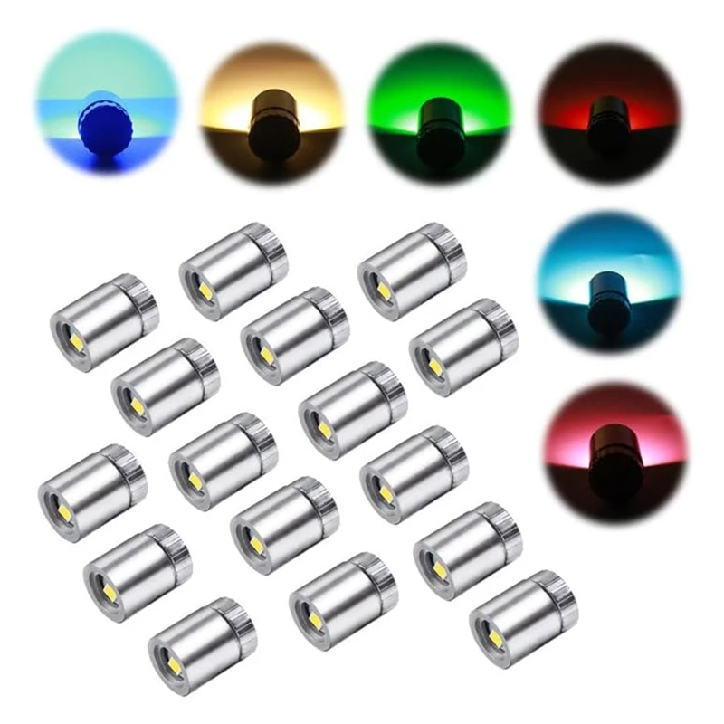 Miniluces en miniatura para casa de muñecas, 42 piezas, 7 colores, funciona con pilas, pequeñas luces Led para manualidades (coloridas)