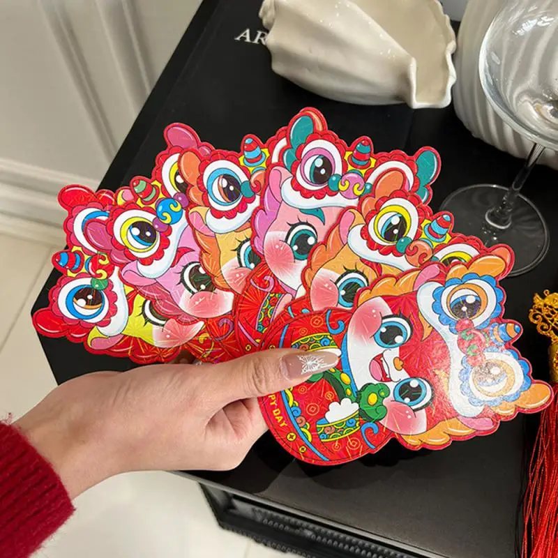 Three-dimensional Red Envelope Cute Shape Cozy New Years Gift Red Envelope No Need To Use Glue Convenient Decoration Exquisite