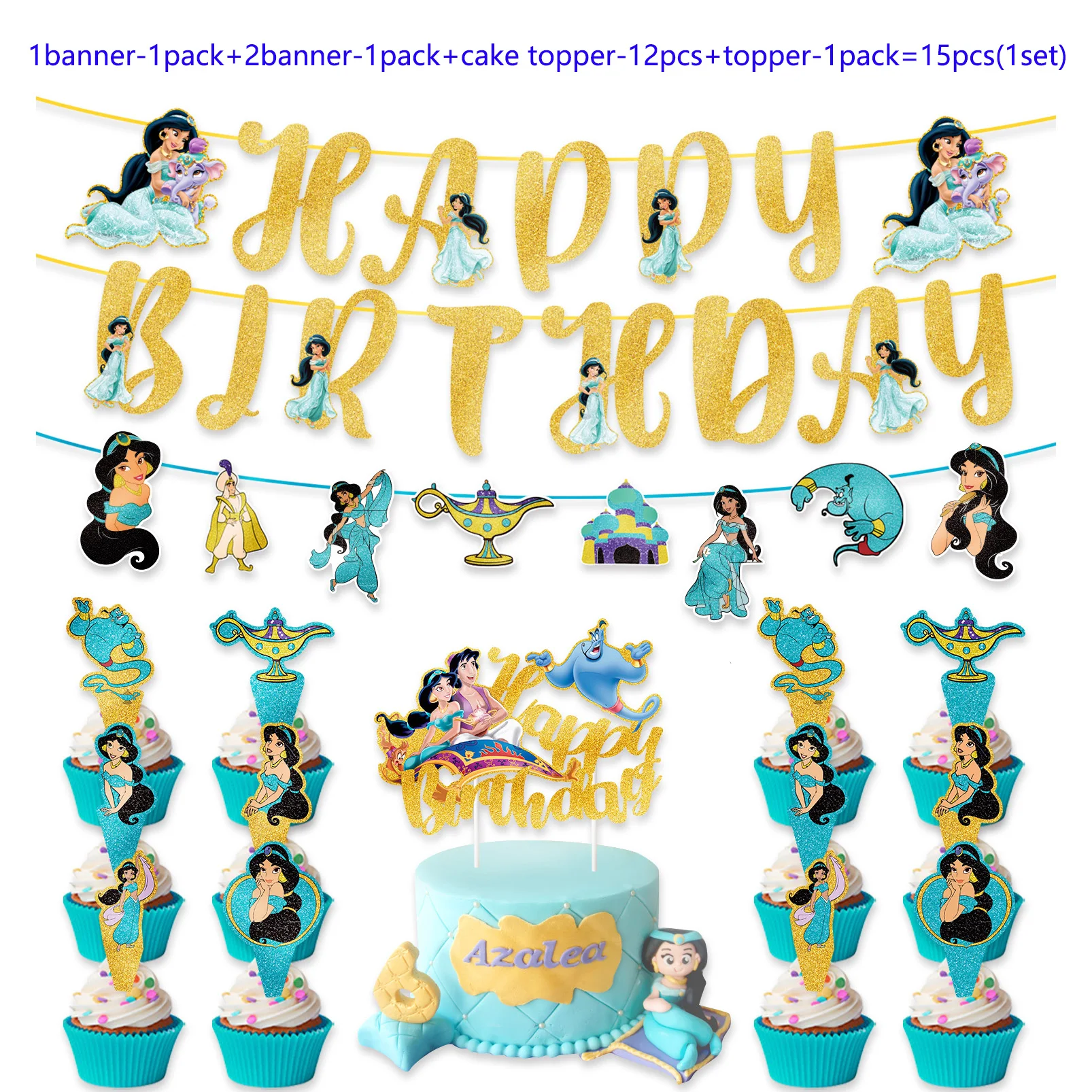 Disney Winnie de Poeh Feestdecoratie Feestservies Set Decor taarttopper banner voor meisjes Verjaardagsfeestje Supplies Set