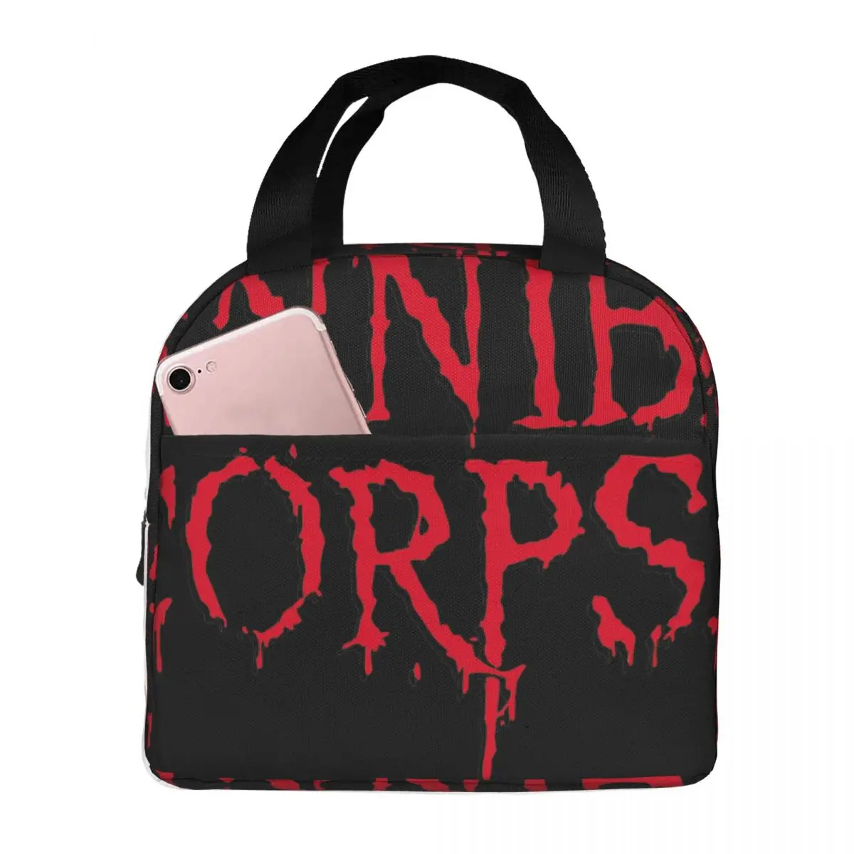 Cannibal Corpse Symbol Lunch Bag Insulation Bento Pack Aluminum Foil Rice Bag Meal Pack Ice Pack Student Bento Lunch Handbag