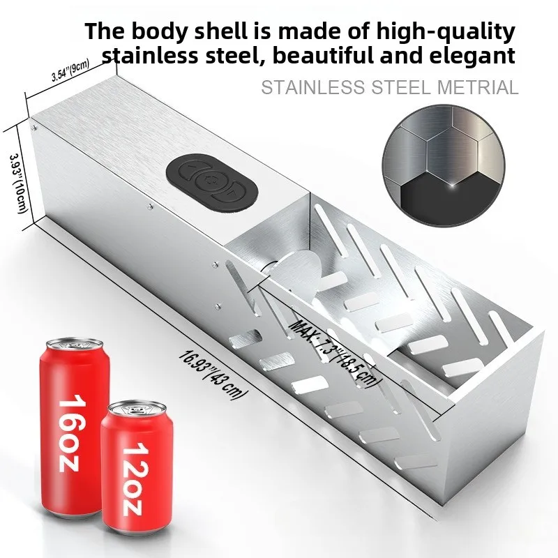 Electric Can Press Vertical Wall-mounted Can Compressor Aluminum Can Recovery Crushing Flattener Non-pneumatic