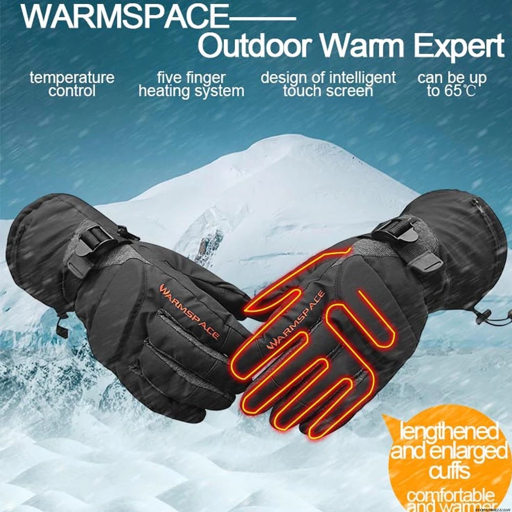 

Winter Heated Gloves Motorcycle Electric Heating Gloves Waterproof Electric Thermal Gloves Touch Screen Gloves Outdoor Men Women