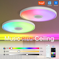 TUYA LED Smart Ceiling Lamps Remote Control APP Dimming Modern RGB LED Music Lights With Speaker Bedroom Living Room Home Decor