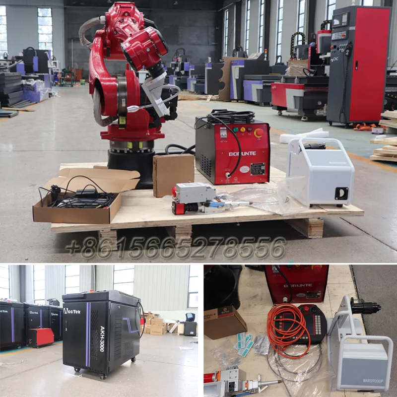 3kW Robot Arm Optional Automatic Welding Machines for Stainless Steel and Carbon Steel 3kw MAX Laser Angle Weld High Precision