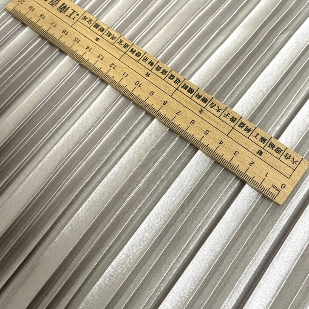 Solid color flowing light wrinkled pleated fabric sewn clothing, dance skirt, half skirt, designer diy fabric