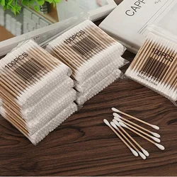 YIBER-Mini hisopos de algodón blanco, aplicadores de maquillaje de doble suave para extensión de pestañas, cepillo de microhoja para cejas y tatuajes, 2000 unidades