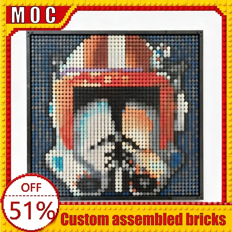 

2313PCS Sci-Fi Character Mosaic Art Creative Custom Building Blocks MOC Diy Educational Assembly Toy Home Decor Birthday Gifts