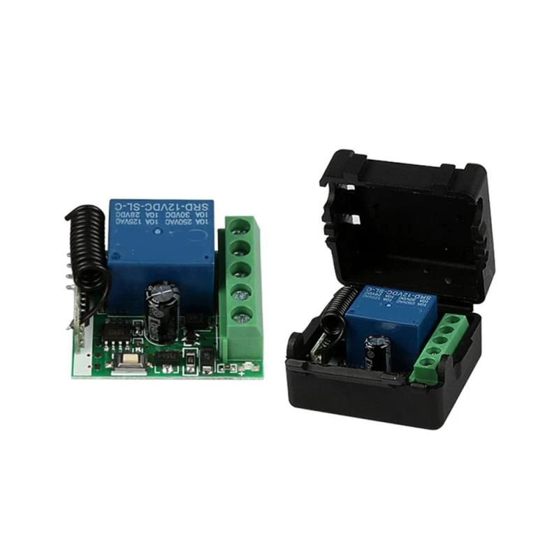 433 Mhz RF Wireless Switch Receiver DC 12V Single Relay Receiver Module With ON/OFF Remote On Off Transmitter