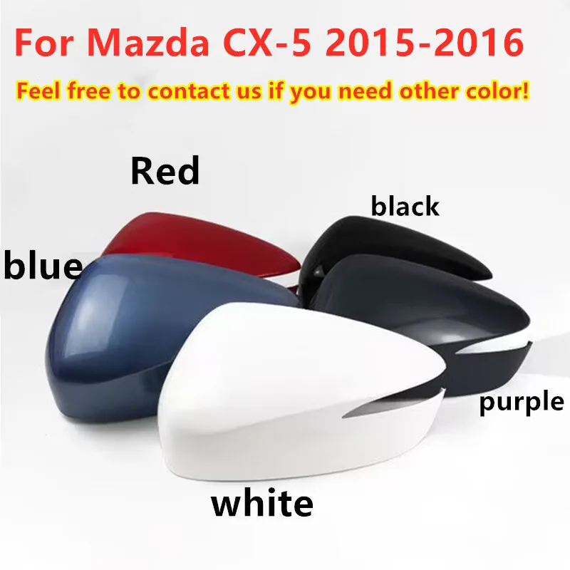 Blue Left Driver Side Rearview Mirror Cap Cover Replace For Mazda CX-5 2015-2016 4