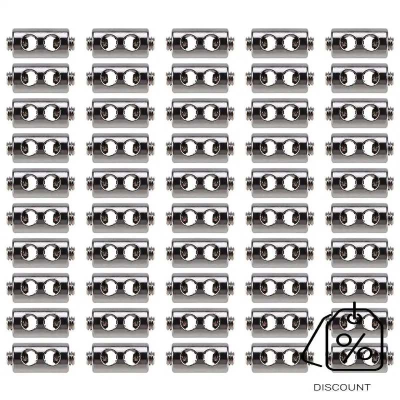 BAAG-50PCS pour 2-3Mm pince à câble métallique attache de câble vis réglable cuivre métal fixation fronde fixation accessoires