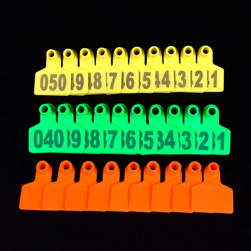 Nr. 101-200 Vieh-Ohrmarke, 100 Stück, Tier-Laser-Druck, Zahlen-Ohrmarken, Marker für Schweine, Identifizierung von Tieren
